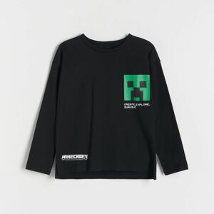 Reserved - Oversize tričko s dlhými rukávmi Minecraft - Čierna