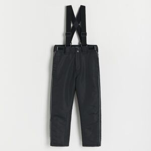 Reserved - Zateplené nohavice na traky - Čierna