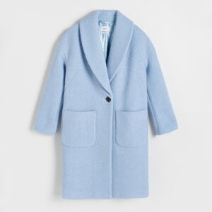 Reserved - Vlnený kabát - Modrá