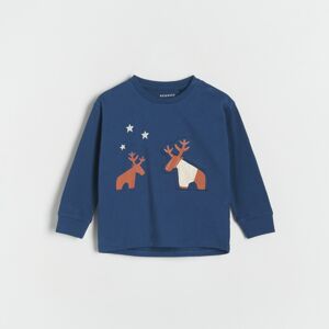 Reserved - Vianočné tričko s aplikáciou - Modrá