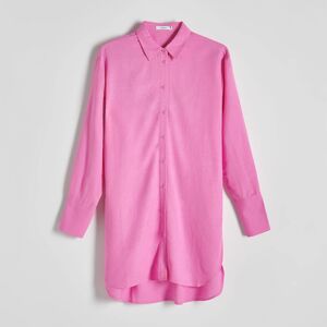Reserved - Dlhá viskózová košeľa - Ružová