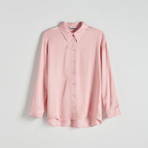 Reserved - Viskózová košeľa - Ružová