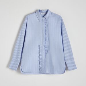 Reserved - Košeľa s volánom - Modrá