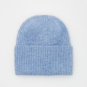 Reserved - Úpletová čiapka beanie - Modrá