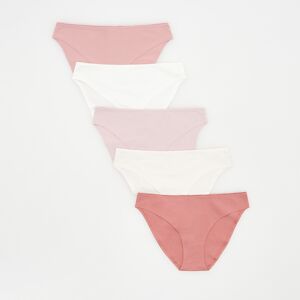 Reserved - Súprava 5 bavlnených bikinových nohavičiek - Ružová
