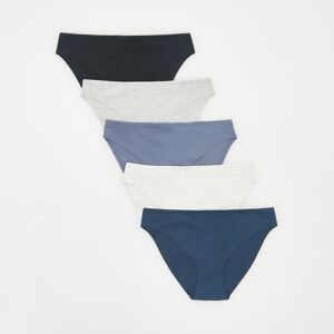 Reserved - Súprava 5 bavlnených bikinových nohavičiek - Modrá