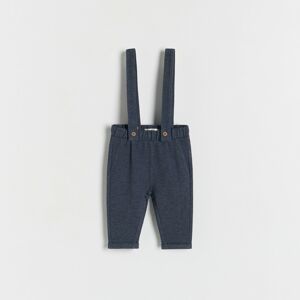 Reserved - Úpletové nohavice na traky - Modrá