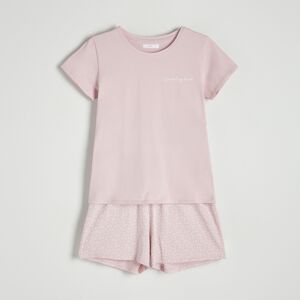 Reserved - Dvojdielne bavlnené pyžamo - Ružová