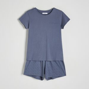Reserved - Dvojdielne bavlnené pyžamo - Modrá
