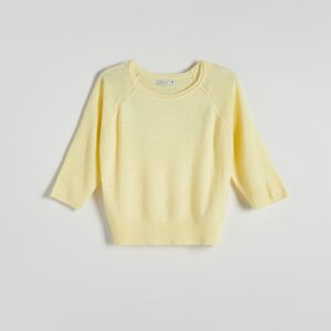 Reserved - Hladký sveter - Žltá