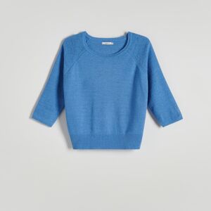 Reserved - Hladký sveter - Modrá