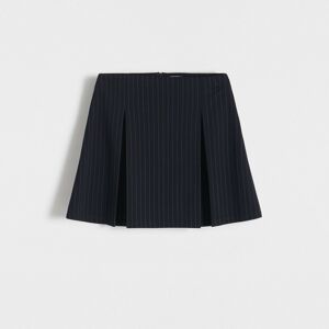 Reserved - Pásikavá sukňa v tenisovom štýle - Tmavomodrá