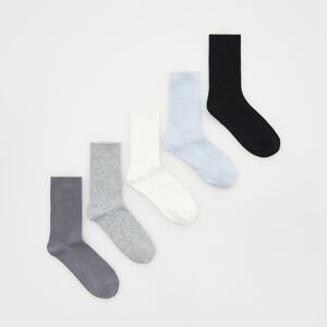 Reserved - Súprava 5 párov bavlnených ponožiek - Modrá