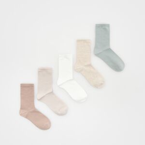Reserved - Súprava 5 párov bavlnených ponožiek - Ružová