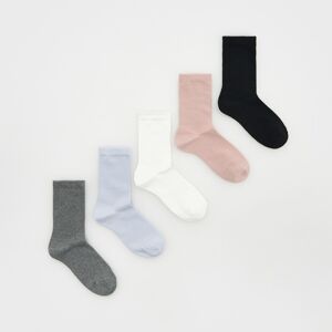 Reserved - Súprava 5 párov bavlnených ponožiek - Modrá