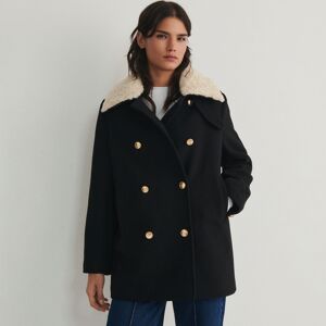 Reserved - Krátky vlnený kabát - Čierna