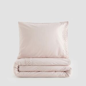 Reserved - Bavlnená posteľná súprava s anglickou výšivkou - Ružová