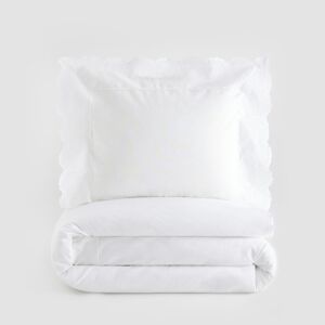 Reserved - Bavlnená posteľná súprava s anglickou výšivkou - Biela