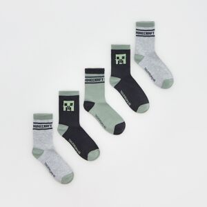 Reserved - Súprava 3 párov ponožiek Minecraft - Zelená