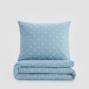 Reserved - Vzorovaná bavlnená posteľná súprava - Modrá