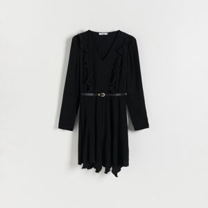 Reserved - Ladies` dress & belt - Čierna