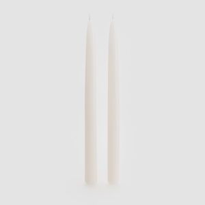Reserved - Súprava 2 kónických sviečok - Biela