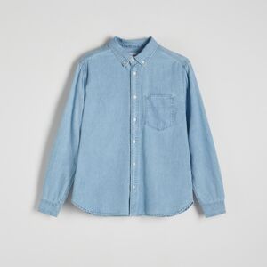 Reserved - Denimová košeľa regular fit - Modrá