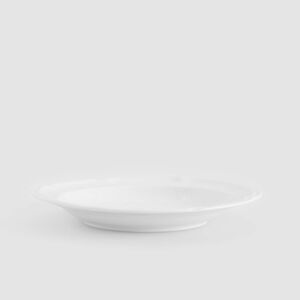 Reserved - Polievkový tanier s ozdobnou obrubou - Biela