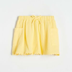 Reserved - Sukňa s vreckami - Žltá