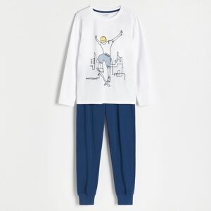 Reserved - Dvojdielne pyžamo s potlačou - Biela