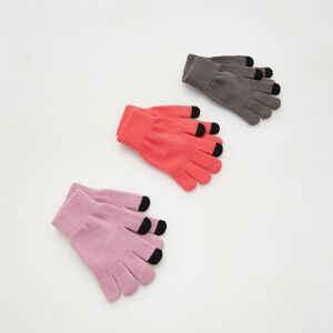 Reserved - Súprava 3 párov farebných rukavíc - Ružová