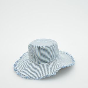 Reserved - Bavlnený klobúk typu bucket - Modrá