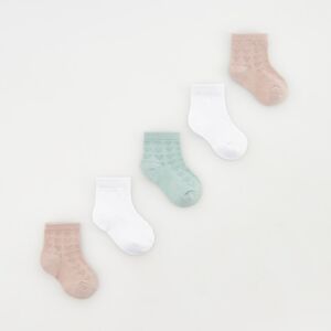 Reserved - Súprava 5 párov vzorovaných bavlnených ponožiek - Viacfarebná