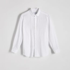 Reserved - Bavlnená košeľa klasického strihu - Biela