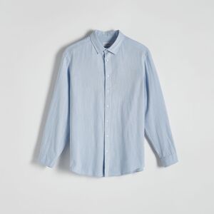 Reserved - Bavlnená košeľa klasického strihu - Modrá