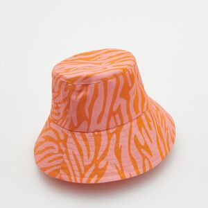 Reserved - Klobúk typu bucket hat s vyšívanými detailmi - Ružová