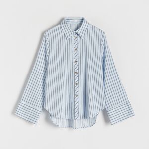 Reserved - Košeľa so širokými manžetami - Modrá
