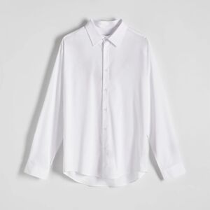 Reserved - Pásikavá košeľa regular fit - Biela