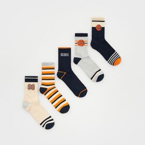 Reserved - Súprava 5 párov ponožiek - Oranžová