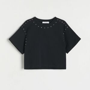 Reserved - Girls` t-shirt - Čierna
