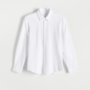 Reserved - Bavlnené tričko regular fit - Biela
