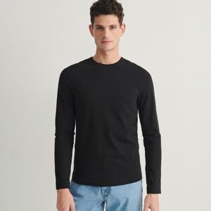 Reserved - Tričko s dlhými rukávmi slim fit - Čierna