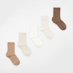 Reserved - Súprava 5 párov ponožiek - Krémová