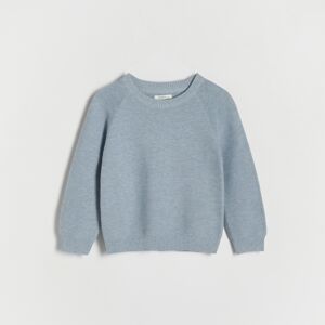 Reserved - Štruktúrovaný bavlnený sveter - Modrá
