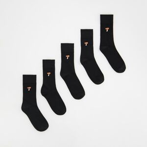 Reserved - Súprava 5 párov ponožiek - Čierna