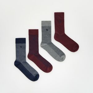 Reserved - Súprava 4 párov ponožiek - Šedá