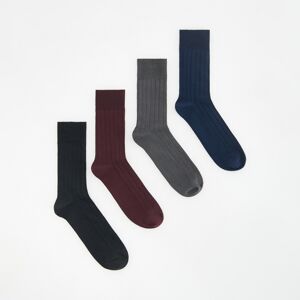 Reserved - Súprava 4 párov ponožiek - Bordový