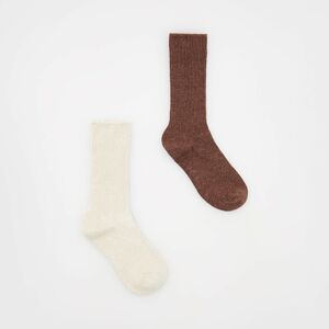 Reserved - Súprava 2 párov ponožiek - Béžová