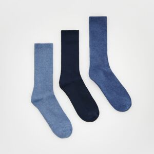 Reserved - Súprava 3 párov ponožiek - Modrá