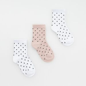 Reserved - Súprava 3 párov ponožiek - Biela